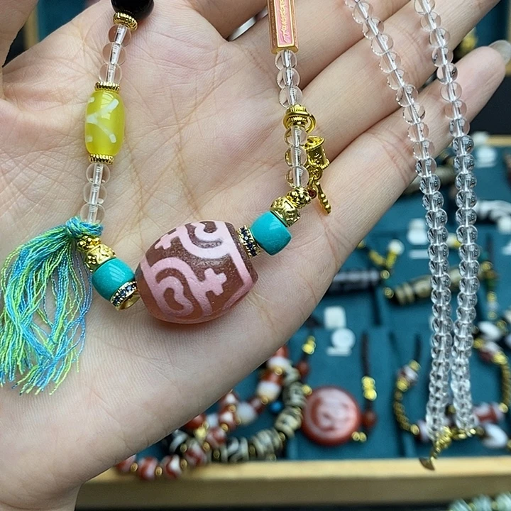玛瑙/玉髓合金颈饰