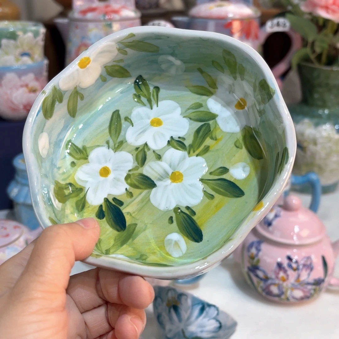 景德镇手绘高温釉下彩陶瓷茶具