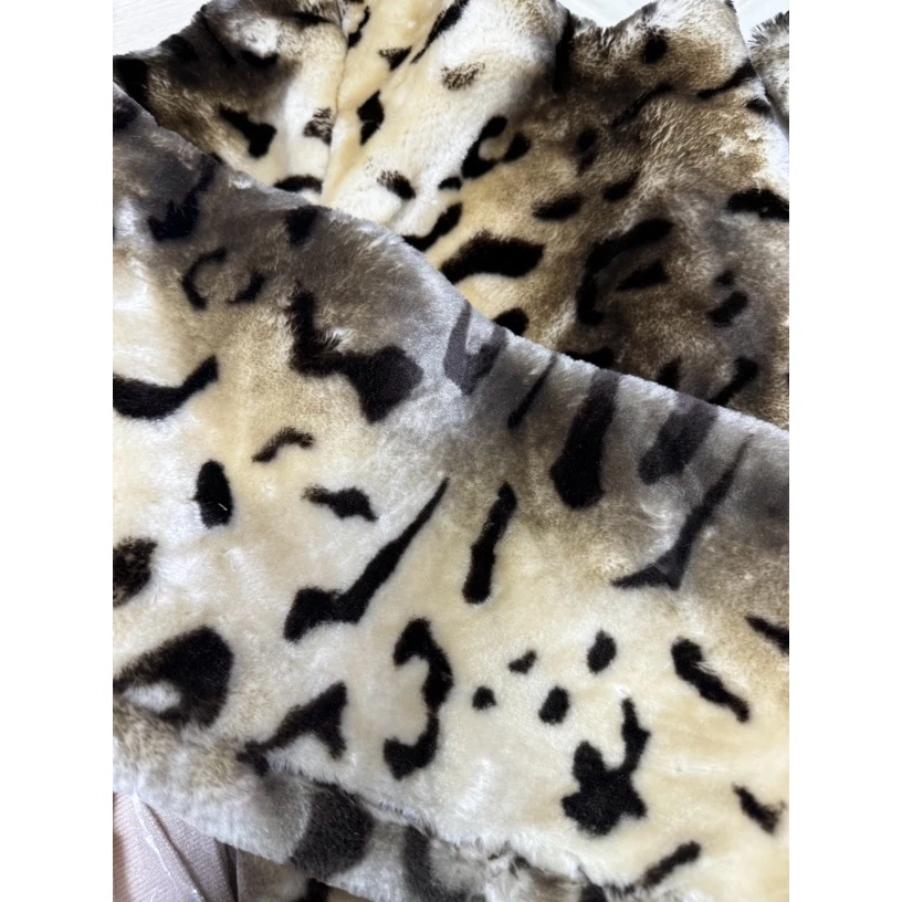 豹纹毛毛外套 默认瑕疵 看清楚再下单#10203