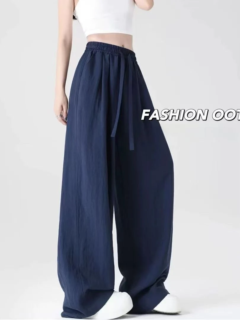 【现货-运费险】梨形天菜空气感天丝亚麻休闲款显瘦遮跨垂感弯刀裤