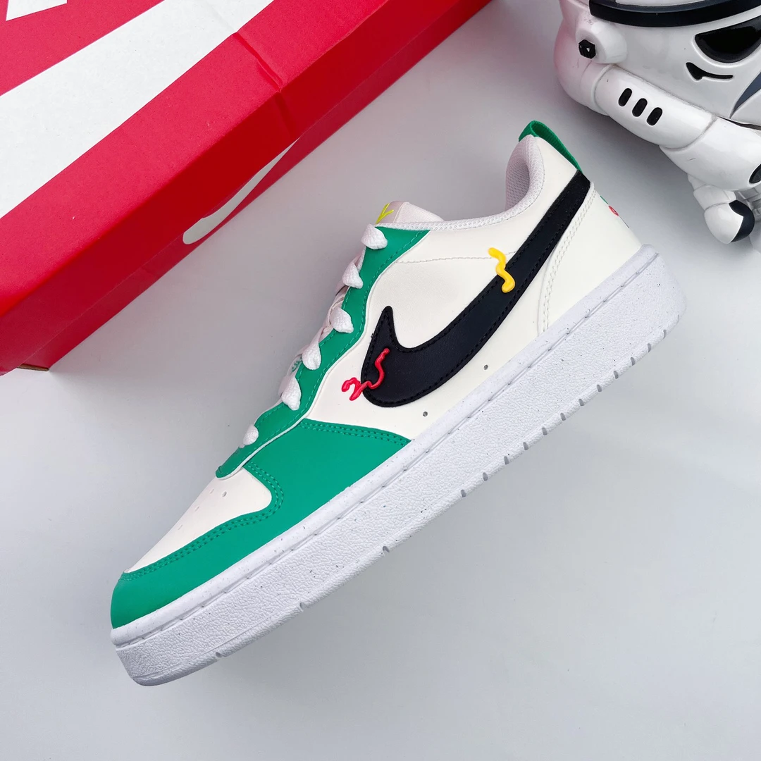 NIKE/耐克Court Borough Low白绿拼接低帮男女休闲板鞋HF5750-101