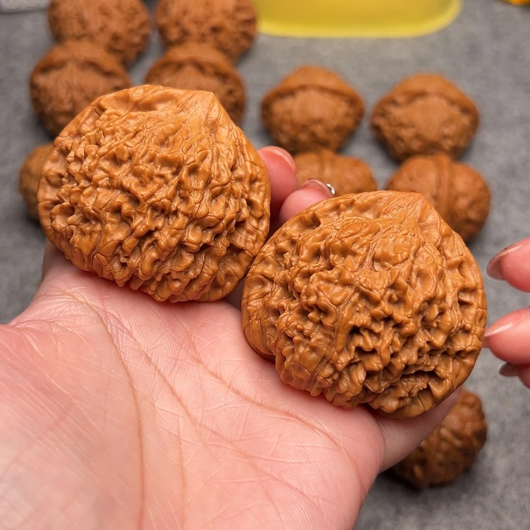 把件文玩核桃精品官帽52+全品毕业款重63.7克