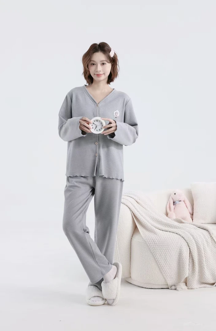 秋冬新款女士保暖睡衣家居服