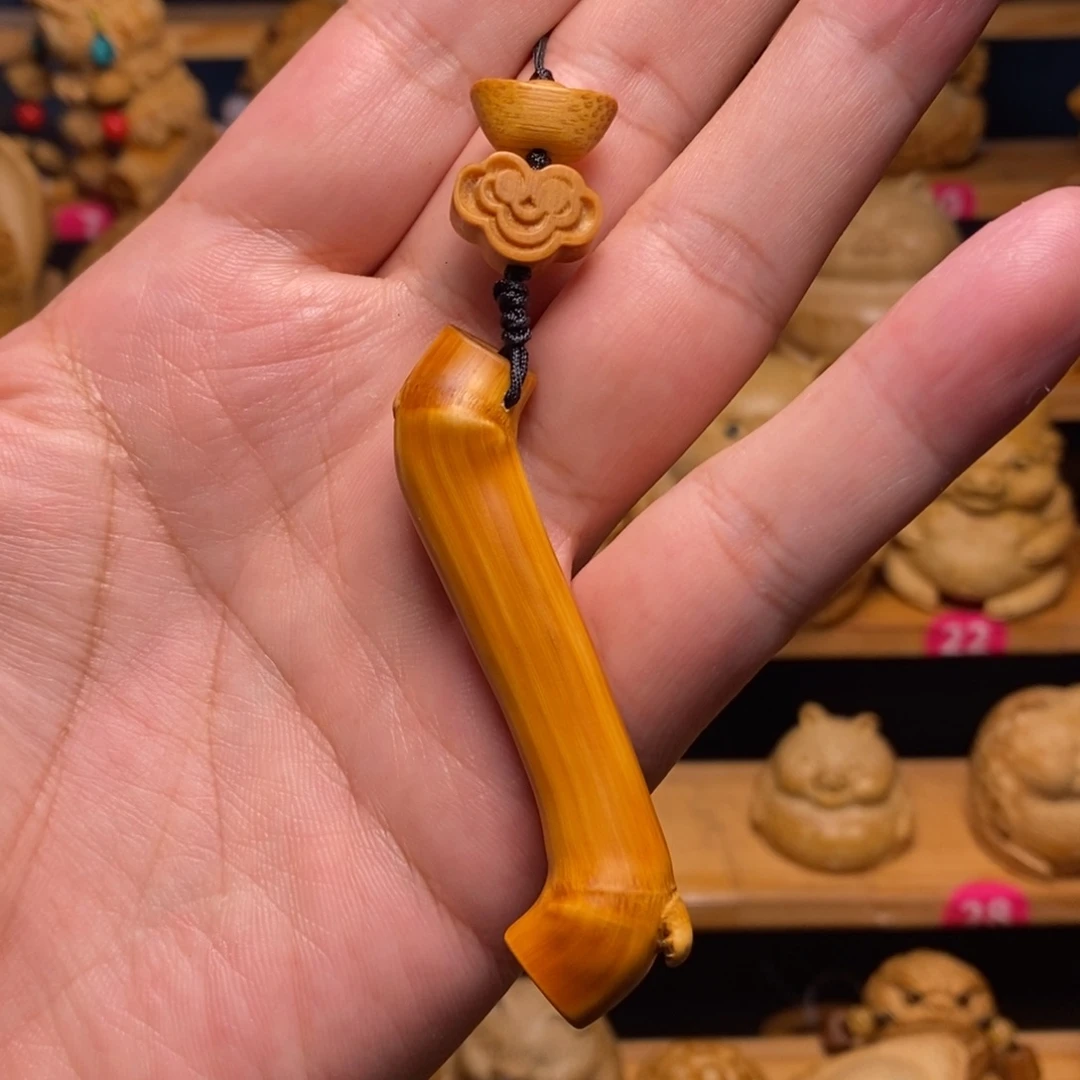 竹竹雕异形小竹节把件