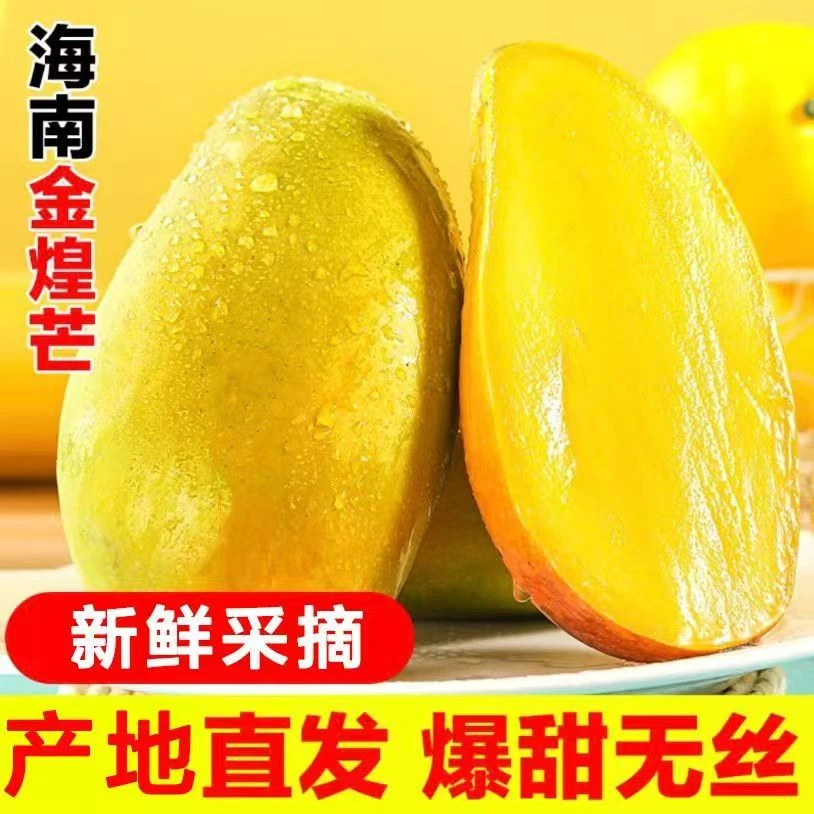 多多溯源专属-海南金煌芒现采现发当季热带水果现采现发整箱包邮