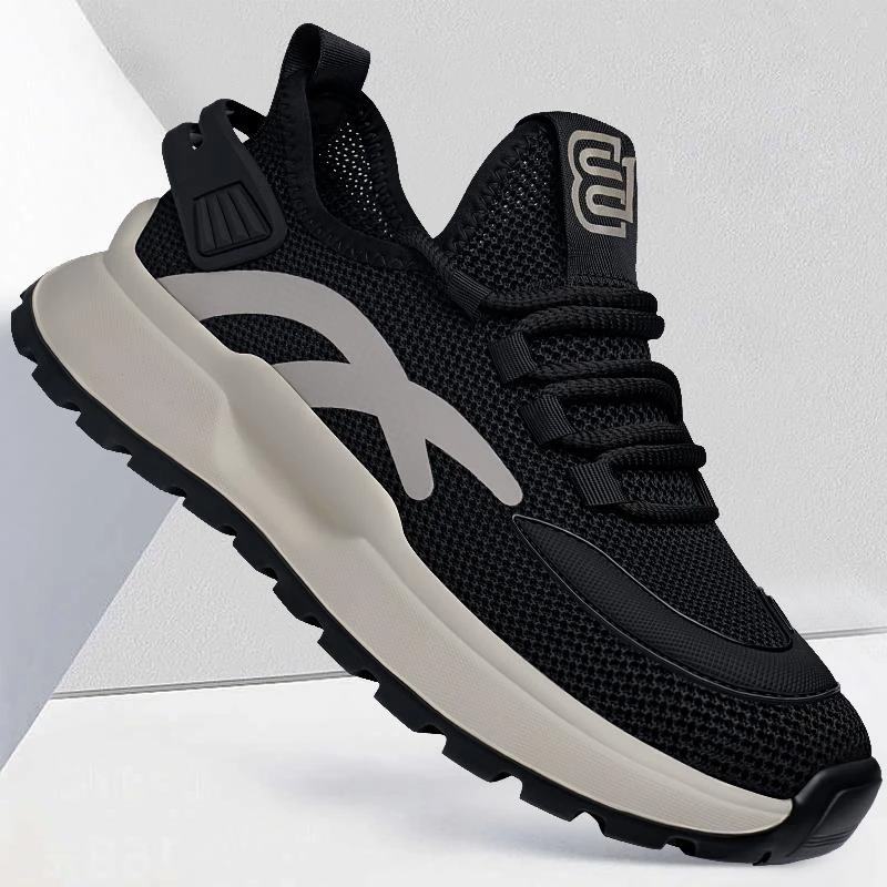 路易圣戈希男夏季透气防臭鞋厚底百搭轻便镂空时尚休闲鞋舒适