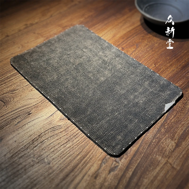 手工香云纱茶席复古桌垫耐磨日式加厚茶席隔热垫子防烫壶垫