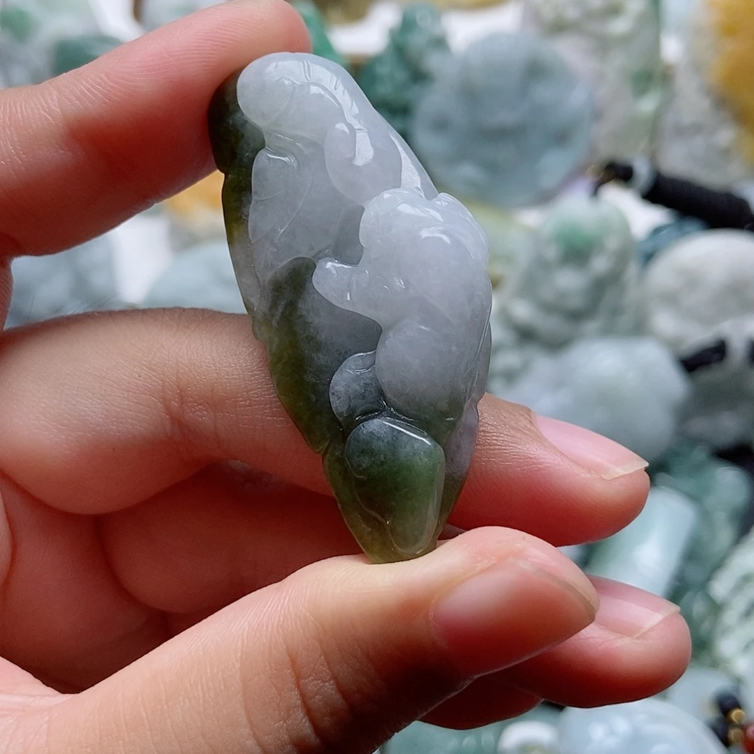 翡翠未镶嵌吊坠(不含链)1