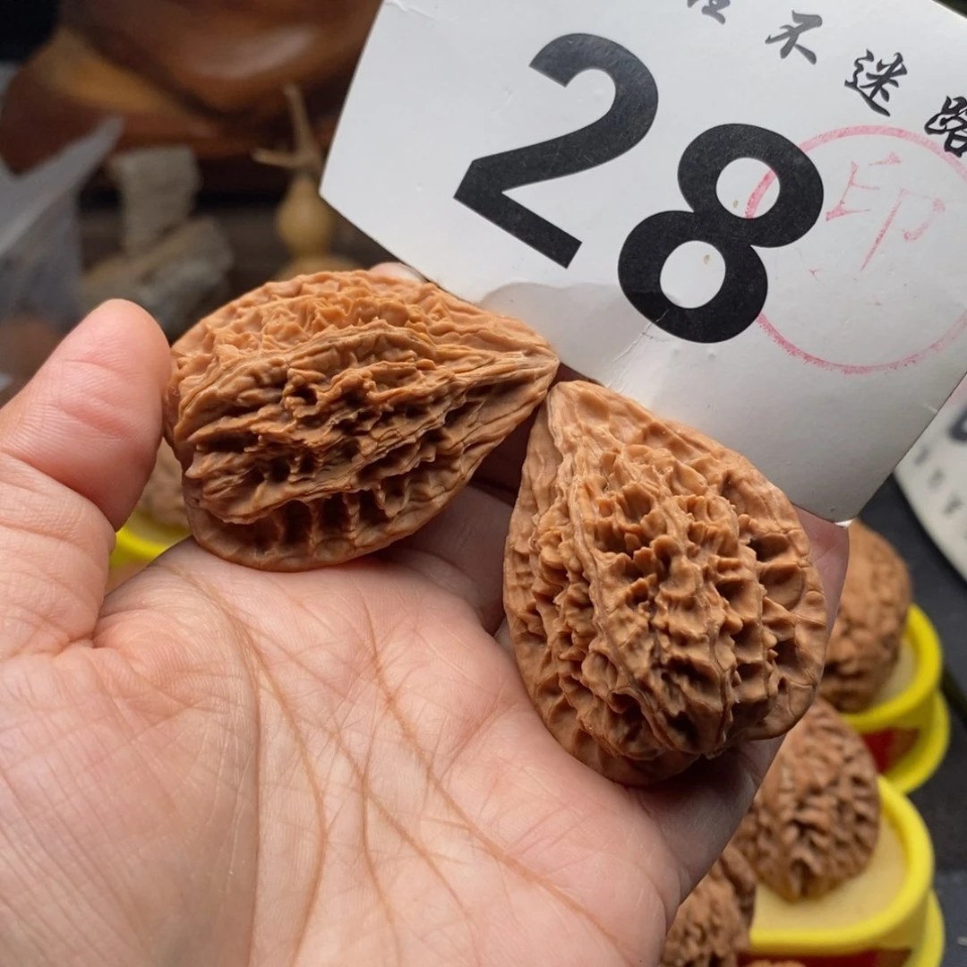 把件文玩核桃38柳叶鸭嘴