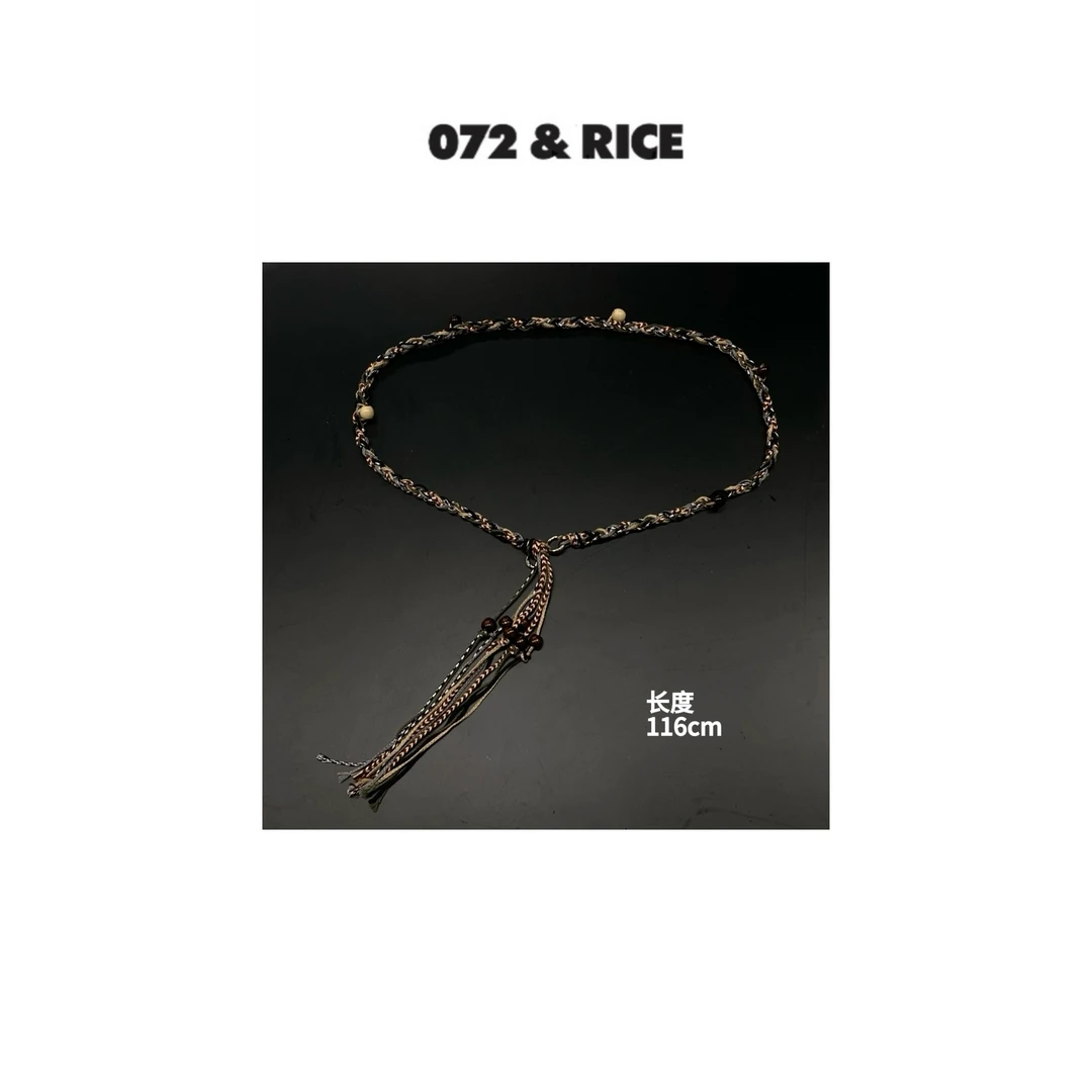 072 & RICE【编织腰带】百搭时尚复古收腰腰带 FD0207