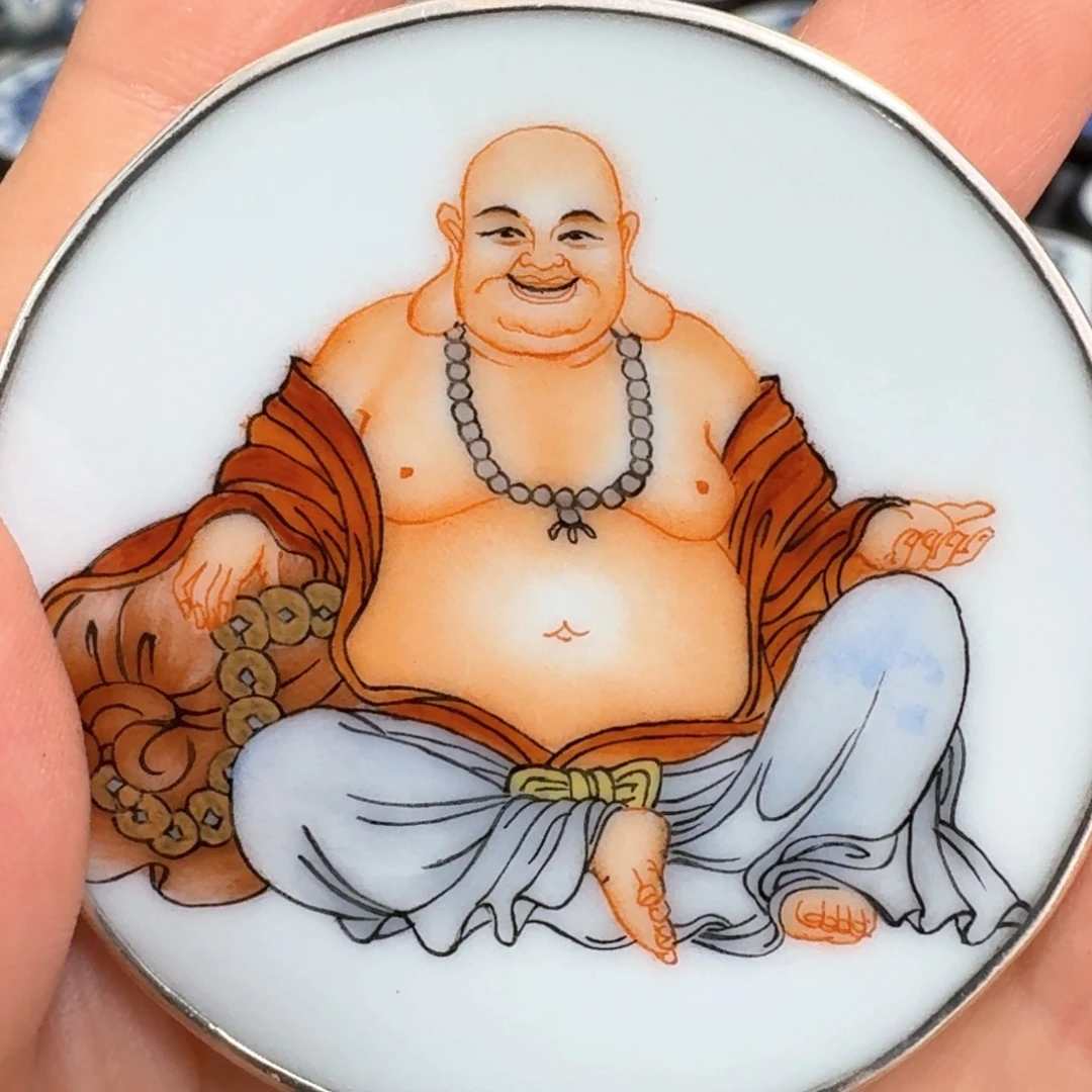 瓷片2****1弥勒佛挂件一个