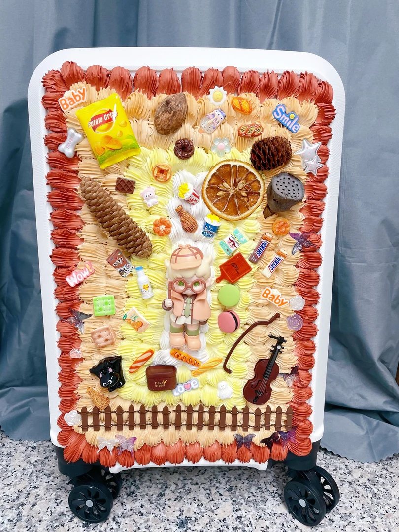 定制奶油胶20寸大娃行李箱