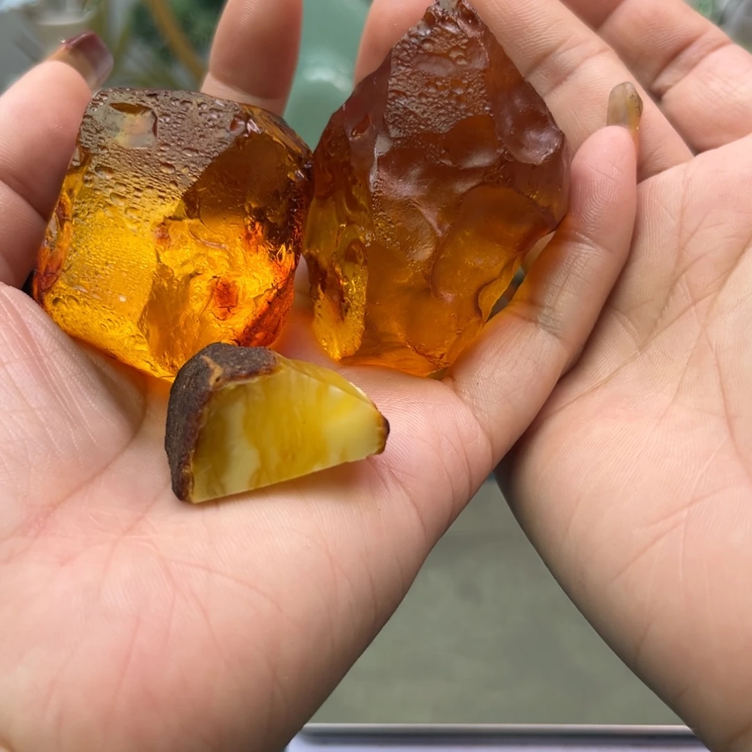 越***王定制琥珀未镶嵌蜜蜡原石不退不换