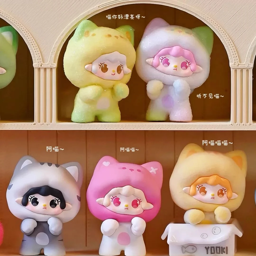【蛋挞代拆】氧氧Yooki二代萌粒有喵出没盲盒盲袋潮手办娃娃公仔