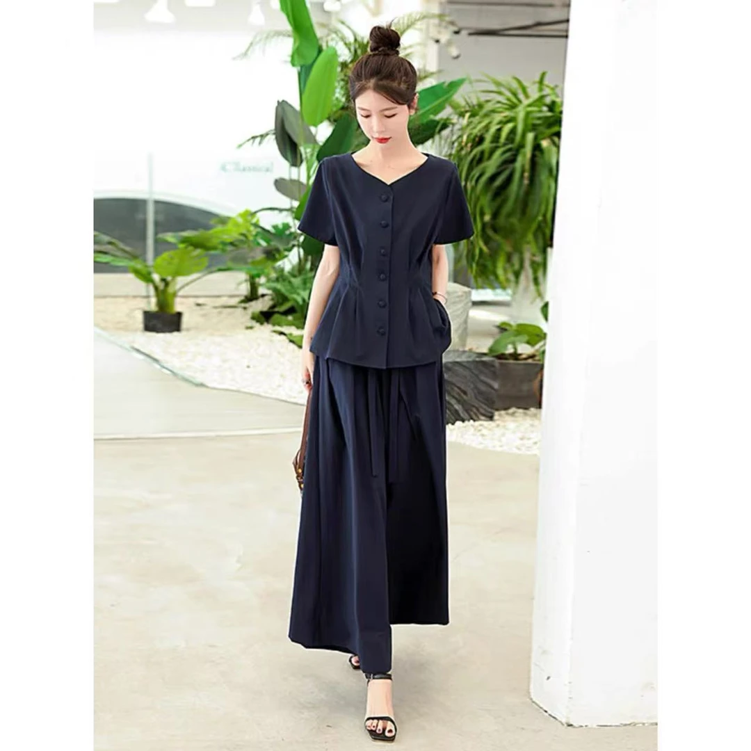 【套装】夏季高档新款两件套设计感时装女装服装4604[BN]