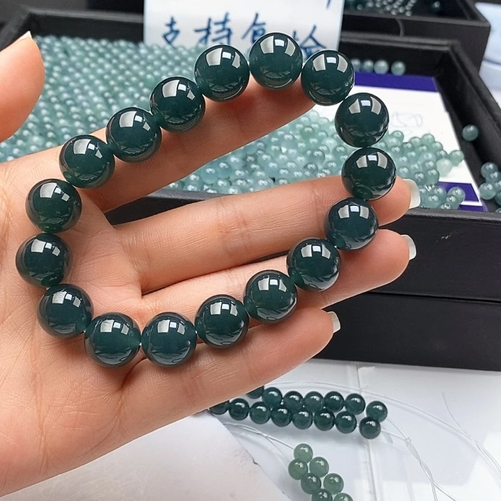 Y***.未镶嵌手链翡翠散珠多样性自选