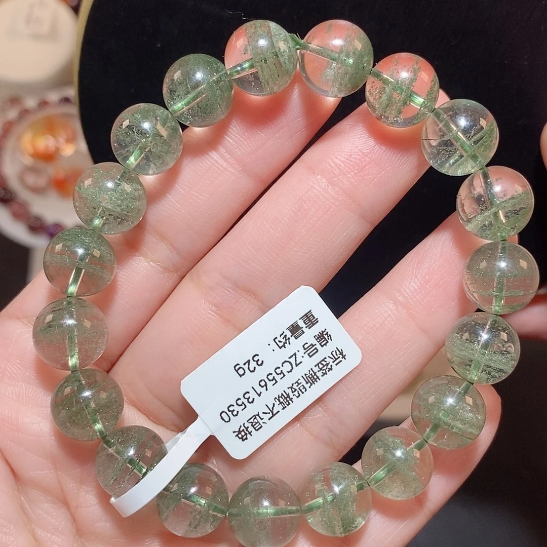 水晶手链未镶嵌F千层绿幽灵10.5