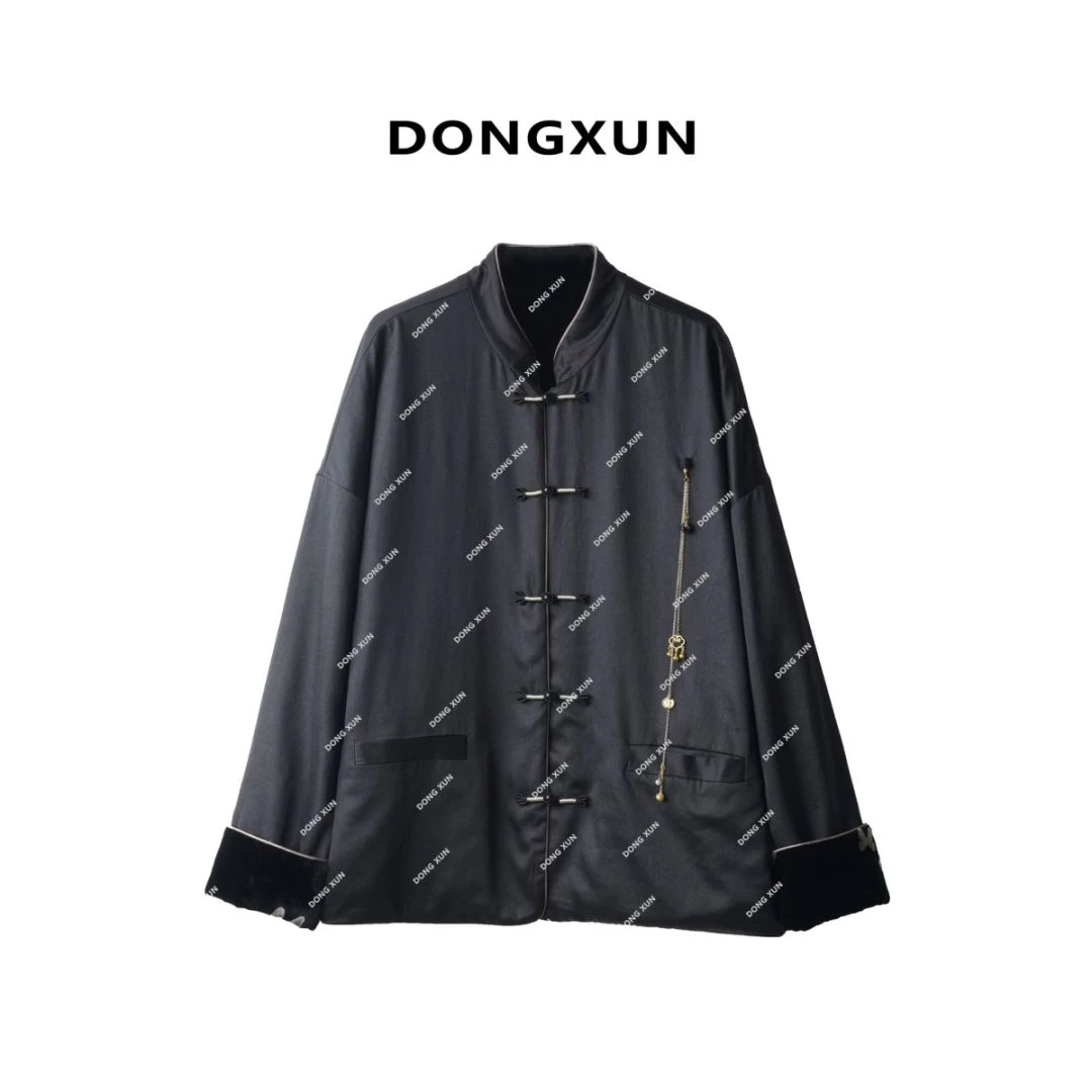 【翩翩】满分桑蚕丝香云纱双面双穿真丝丝绒金蝶外套DX24AW052