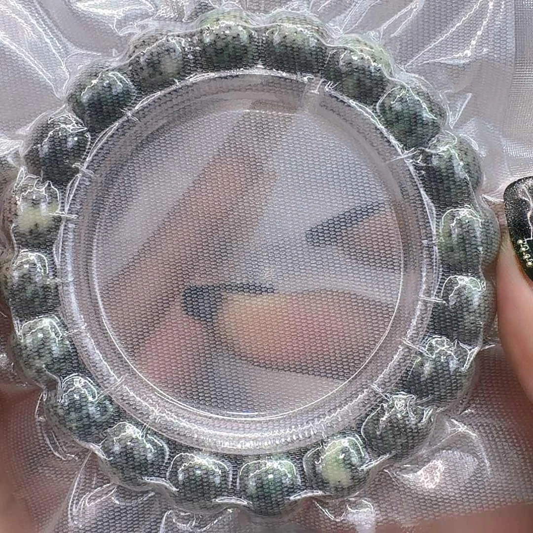 星月菩提手串326殿堂卡姿兰绿包白星月菩提12桶单圈