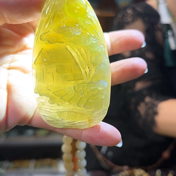 未镶嵌岫玉毛衣链