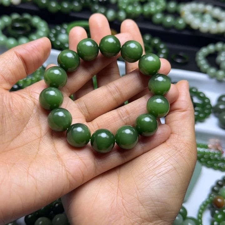 和田玉（碧玉）未镶嵌手串