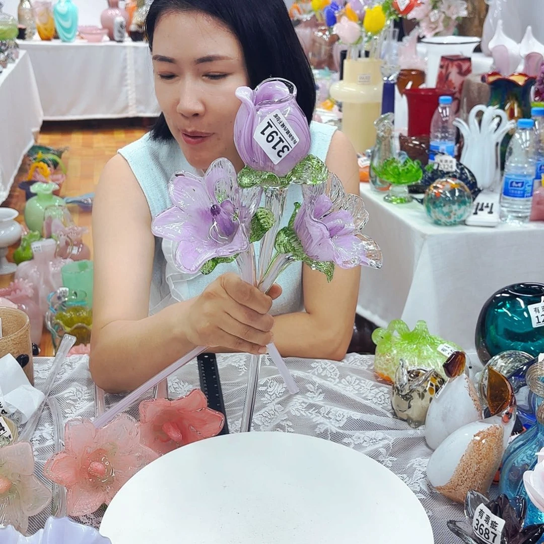 3花安妮家居琉璃花瓶摆件