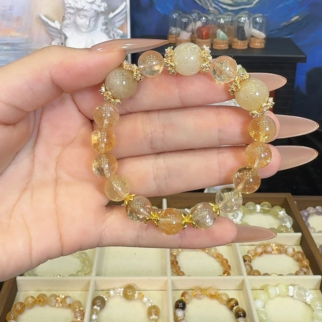 水晶手链未镶嵌金发晶黄阿塞拍两单