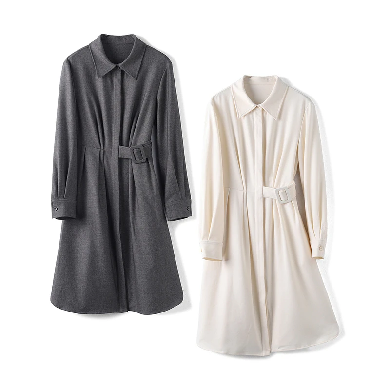 32974【艺系列】收腰纯色连衣裙23QL7665