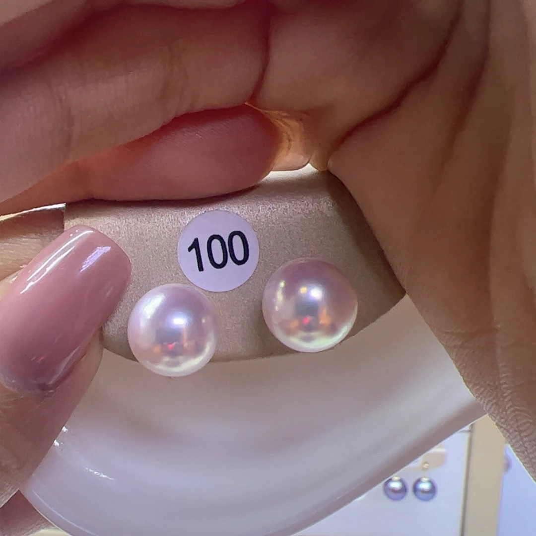 淡水珍珠耳饰18K金镶嵌