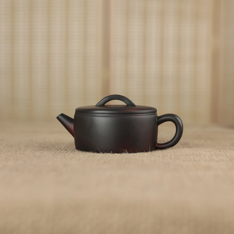 原矿紫陶直口汉瓦壶大口泡茶壶（周利巩）