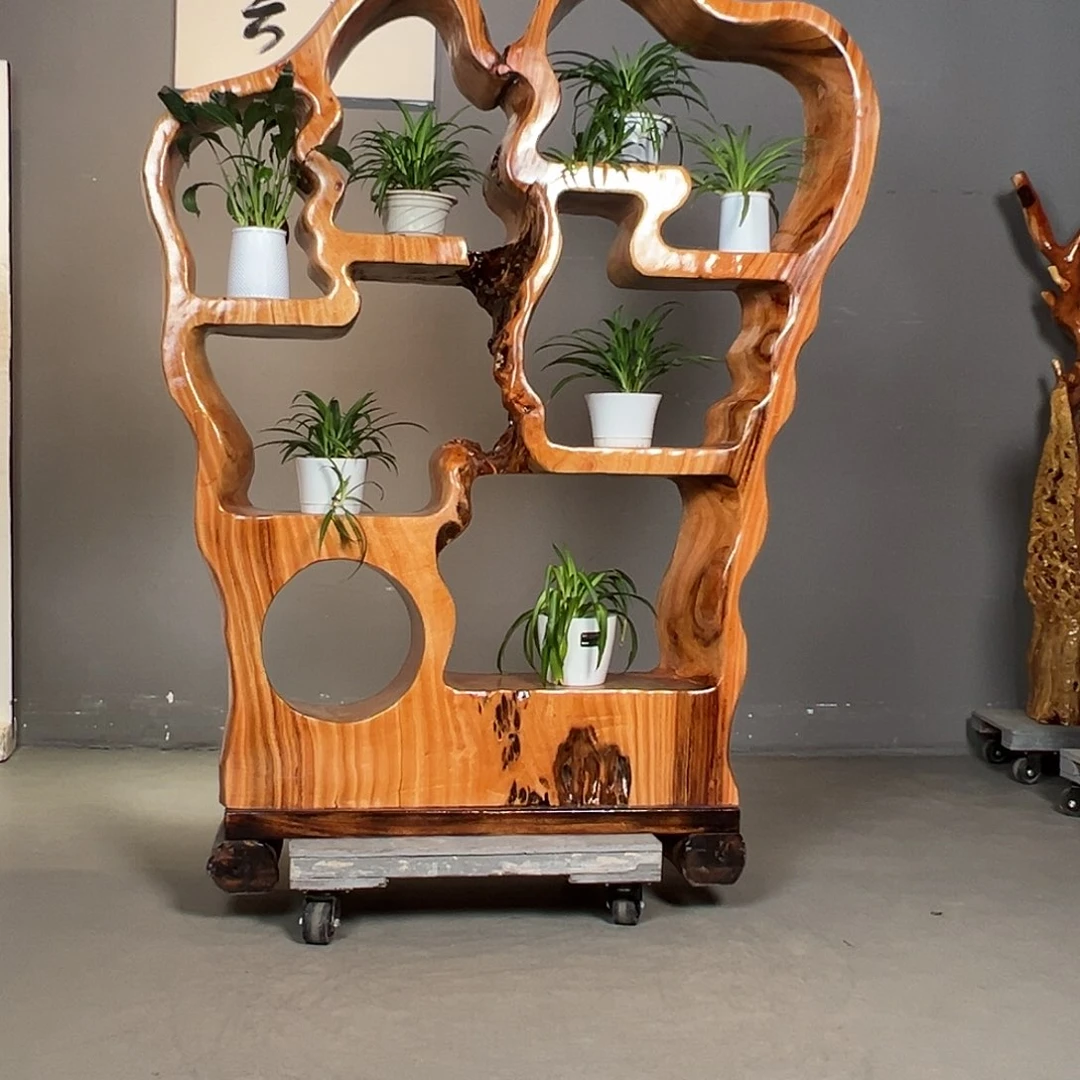 香樟木整体无拼接花架