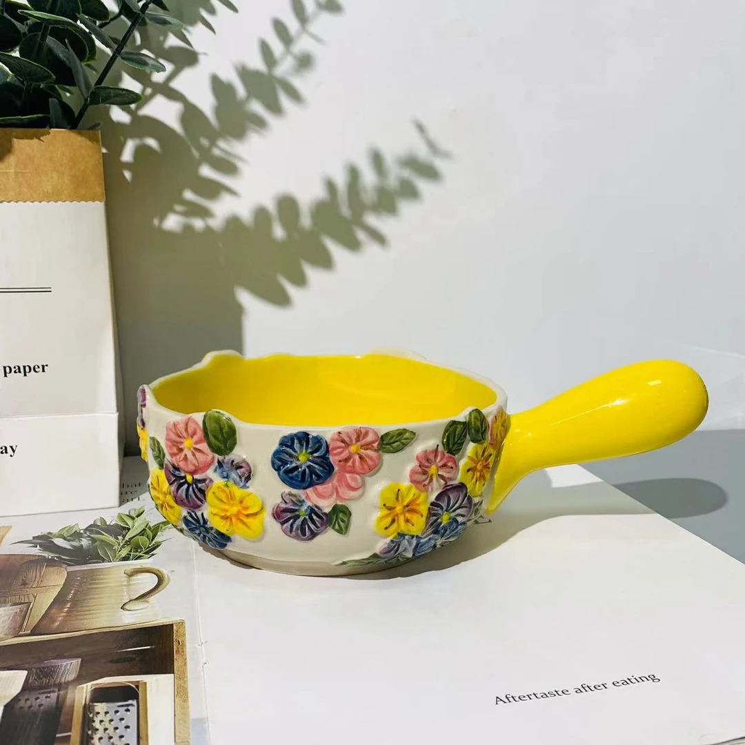 【精选】富雅人生浮雕9寸手把碗