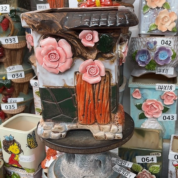 紫砂花盆粗陶材质多肉花盆