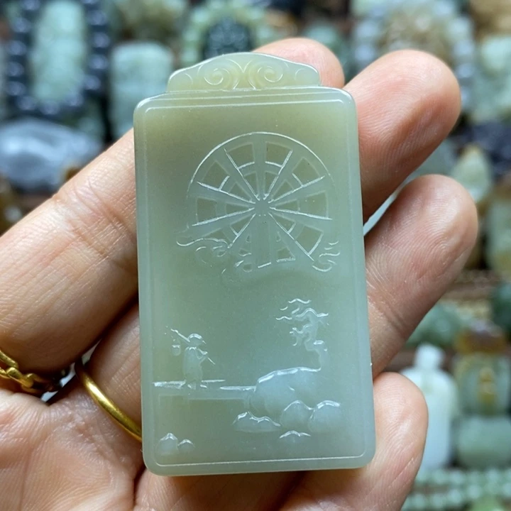 和田玉未镶嵌挂件