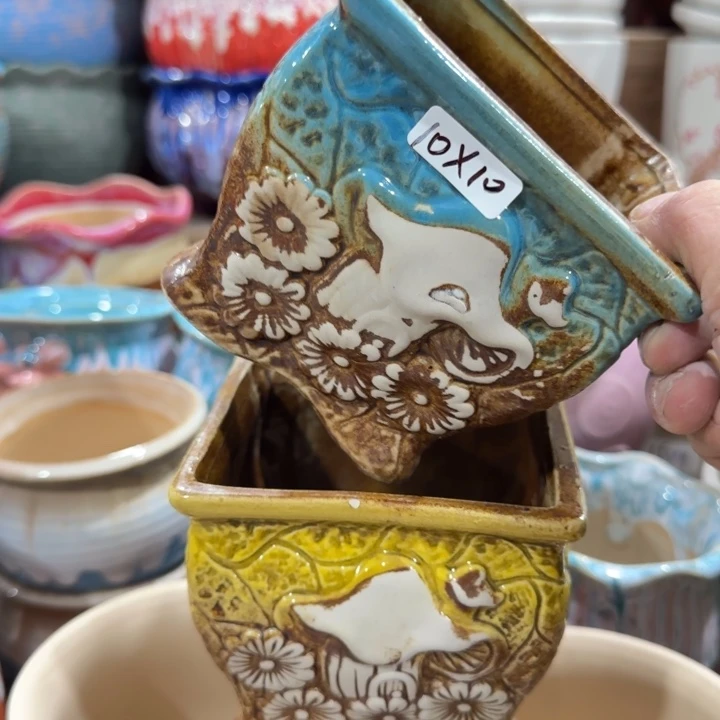 凑9块包邮，有孔花盆