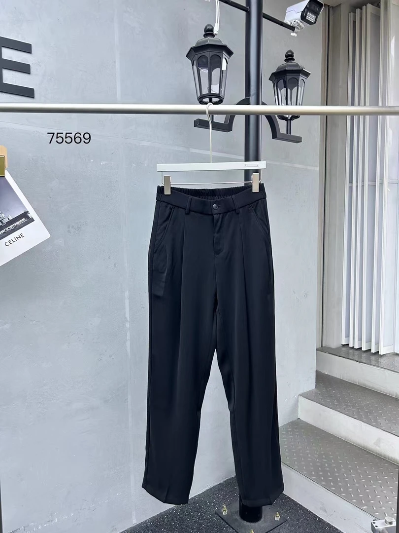 温柔瑶-男装#休闲百搭宽松垂坠感卫裤#75569（裤长108cm）