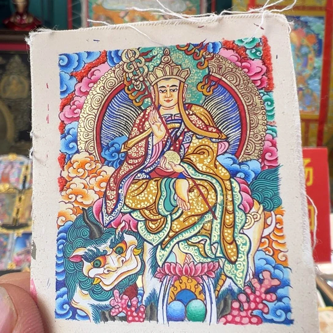 吊坠纯手绘唐卡地藏