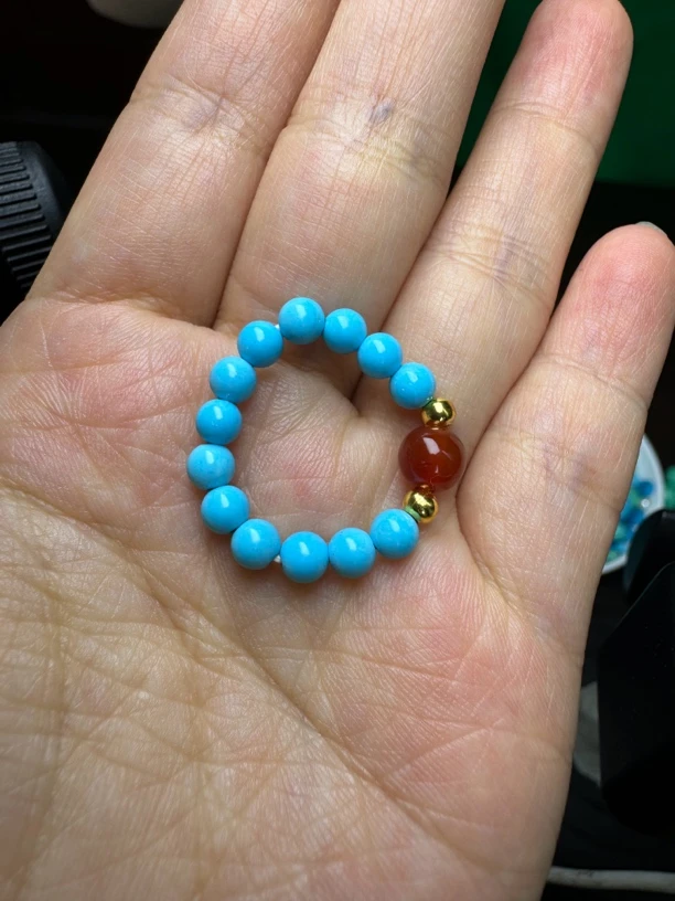 高瓷蓝洁圈小米珠