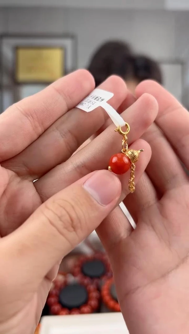 【送福珠宝】保山阿东寨老矿料高货DIY葫芦小提溜@t07707@