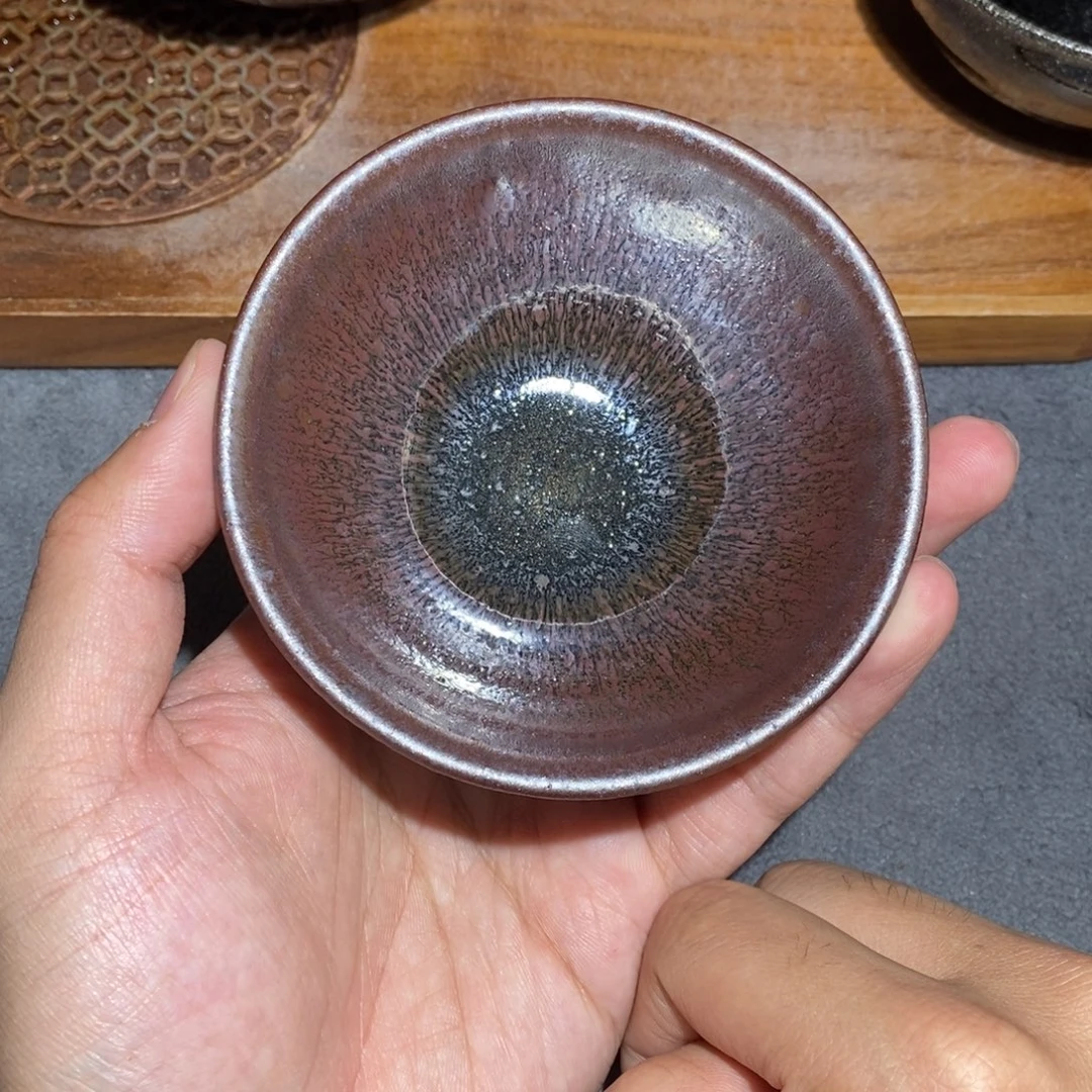 茶盏9.5×4.5 束口牛血红毫