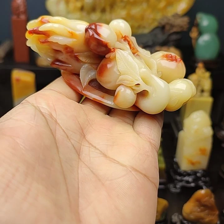 印石寿山石手把件手把件