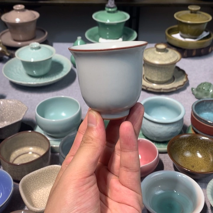 龙泉青瓷手工闻香杯