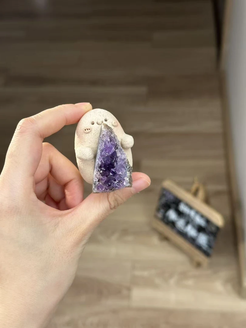 水晶小豆丁可爱紫精镇小幽灵