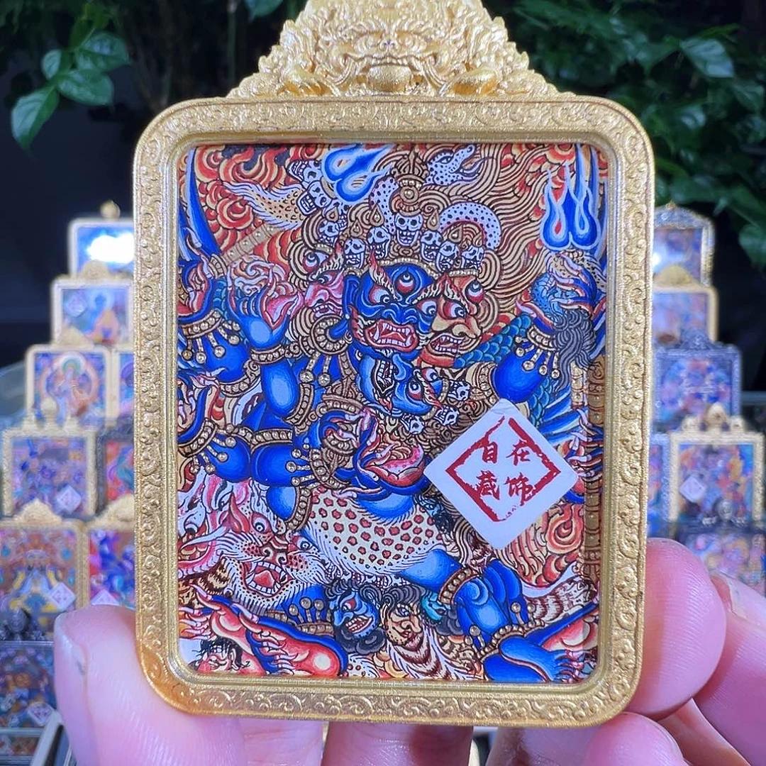 吊坠普巴金刚热贡纯手绘唐卡