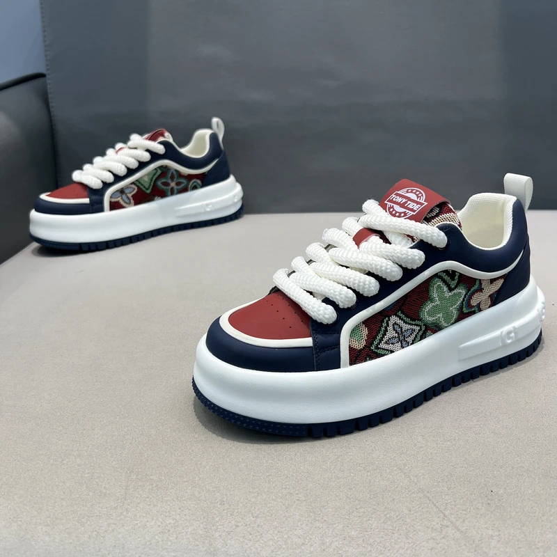 韩版厚底拼接青春潮流休闲鞋国潮舒适时尚百搭网红男鞋TT118-195