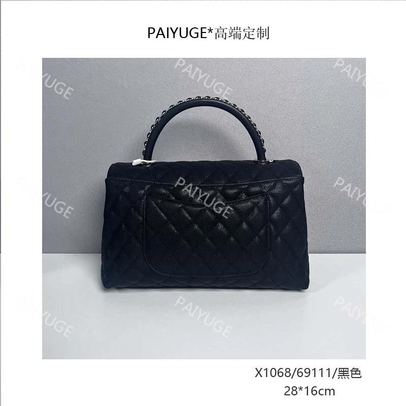 X1068/69111/黑色paiyuge高端订制百搭女士手提单肩1733孤品