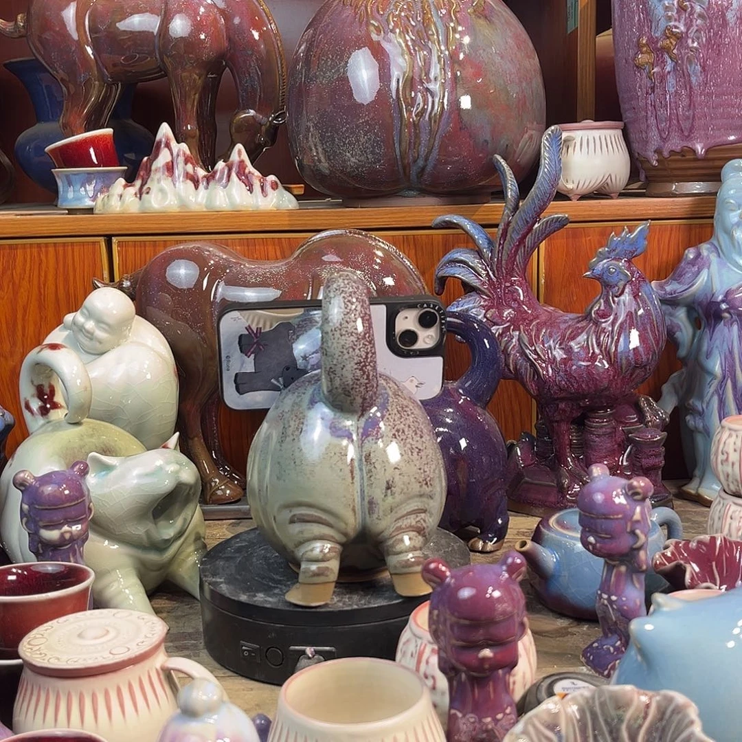 摆件陶钧瓷招财猫存钱罐