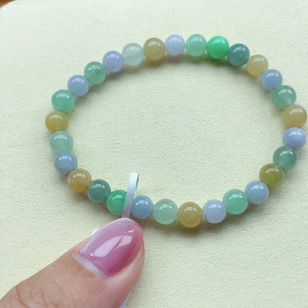 翡翠手链未镶嵌缅甸翡翠A货