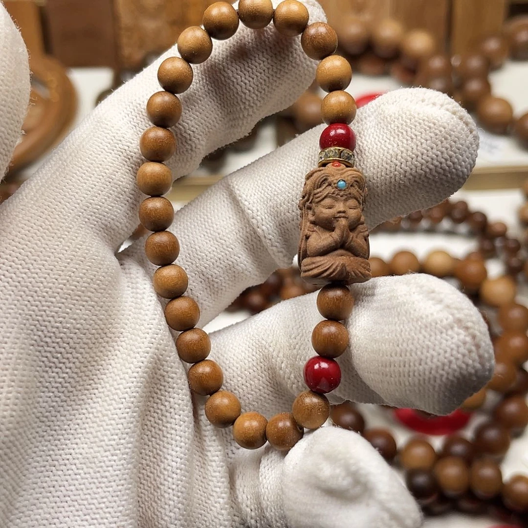 手串/手链檀香木老山檀香06顺纹单圈