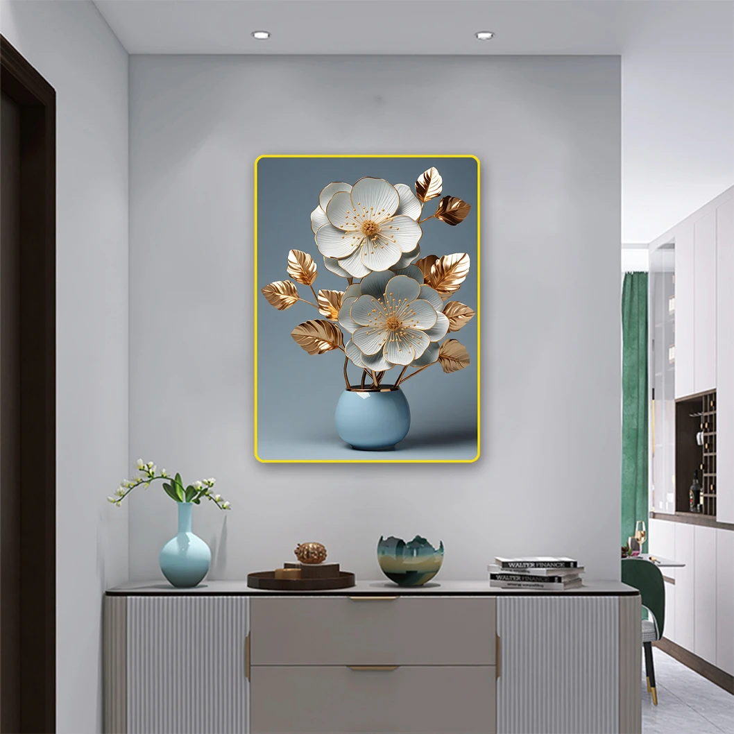 FL16花开富贵简约现代餐厅装饰画花卉小清新餐桌旁床头背景墙挂画